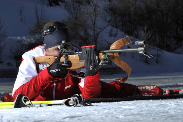 cours d'initiation au biathlon