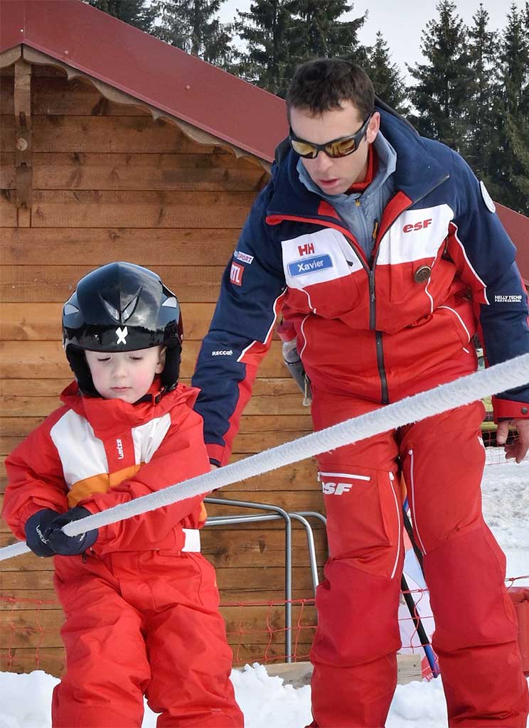 Xavier moniteur à l'école de ski de Ventron