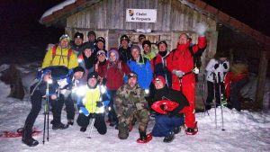 sortie raquettes nocture à l'esf de Ventron
